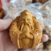 Wooden Carved God Of Fortune Decorative Statuette Log Hand-carved Character Model Home Car Lucky Ornaments